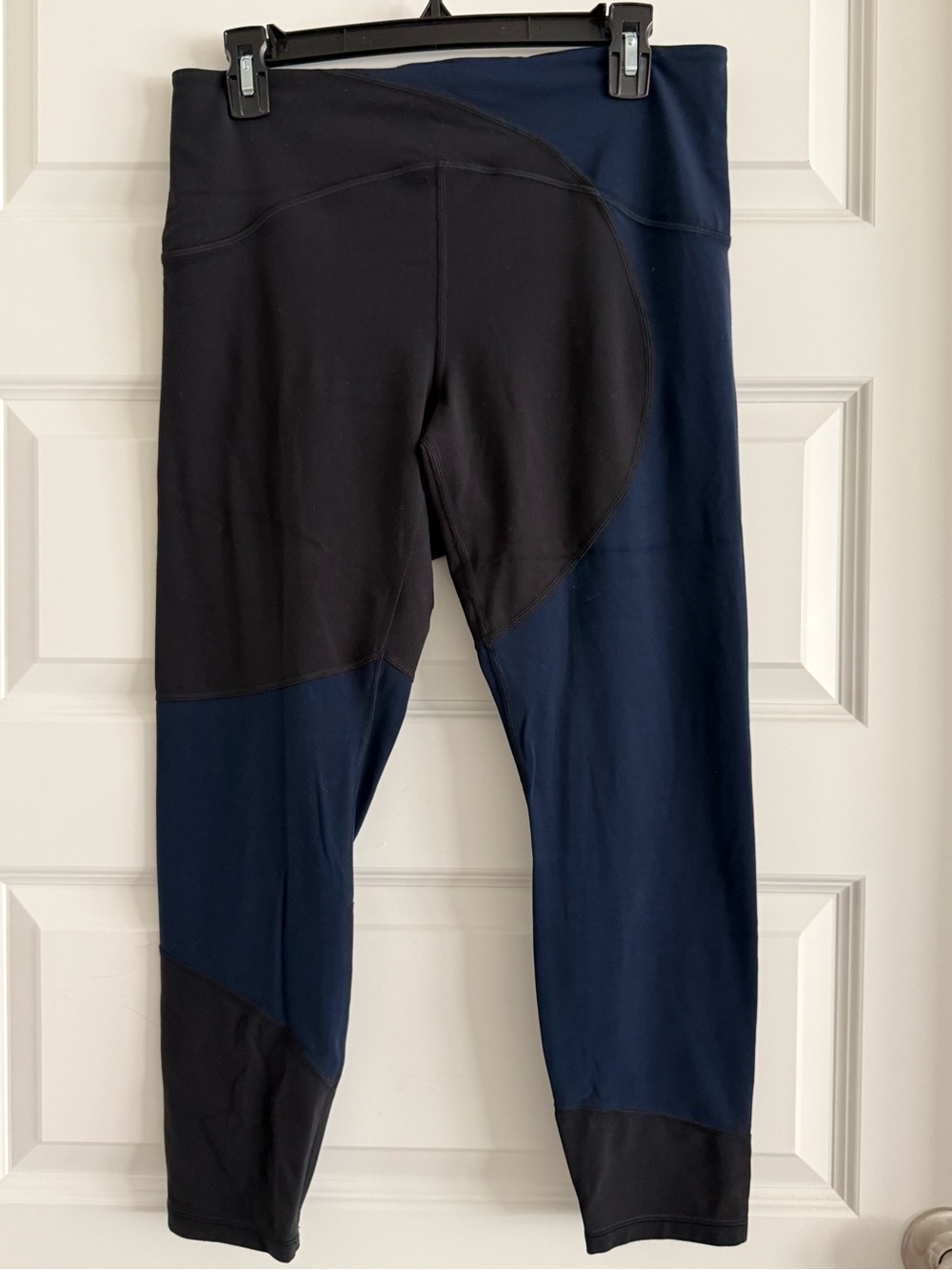 lululemon athletica Two-Tone Navy and Black Active Leggings